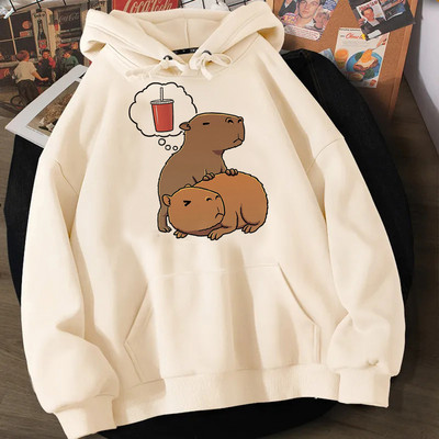 Capibara majice s kapuljačom muška anime vintage odjeća Pulover muška majica s dugim rukavima