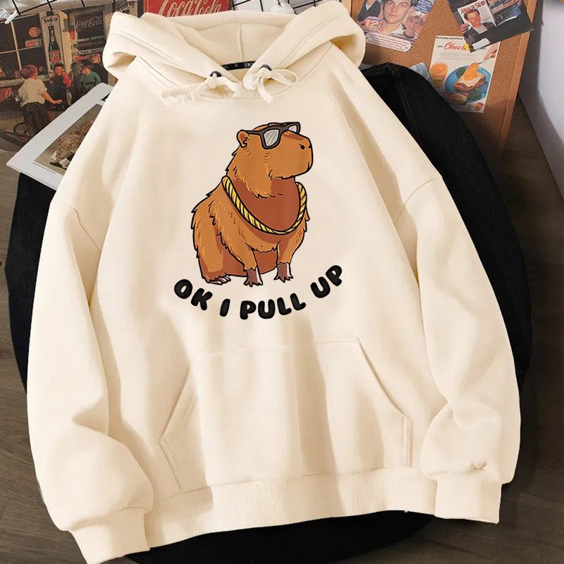 Capibara majice s kapuljačom muška anime vintage odjeća Pulover muška majica s dugim rukavima
