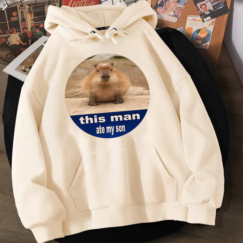 Capibara majice s kapuljačom muška anime vintage odjeća Pulover muška majica s dugim rukavima