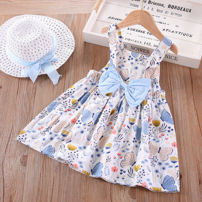 AiLe Rabbit Girls Denim Dress Princess Haljina s izvezenim rukavima Ležerna udobna dječja odjeća visoke kvalitete K1