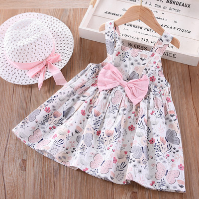 AiLe Rabbit Girls Denim Dress Princess Haljina s izvezenim rukavima Ležerna udobna dječja odjeća visoke kvalitete K1