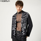 INCERUN 2023. aasta topid Ameerika stiilis kena meeste luumustriga pikkade varrukatega bleiser vabaaja peokuu kuum allahindlus meestele hästi istuv ülikond S-5XL