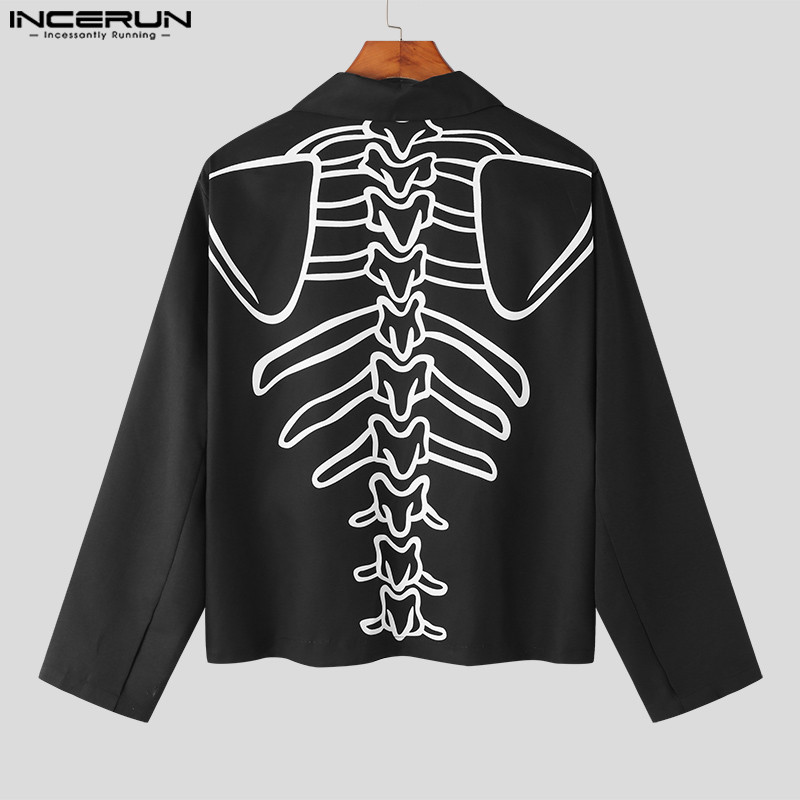 INCERUN 2023. aasta topid Ameerika stiilis kena meeste luumustriga pikkade varrukatega bleiser vabaaja peokuu kuum allahindlus meestele hästi istuv ülikond S-5XL