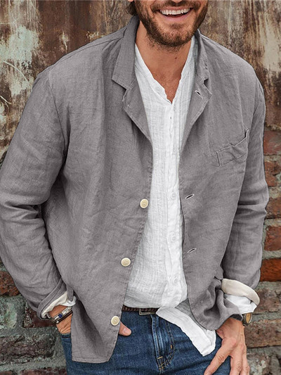 Meeste mitmevärviline vaba vabaaja ülikond, 2022. aasta talvepuuvillane linane ülikond, mantel, mood õhuke, professionaalne vabaajarõivaste mantel, meeste