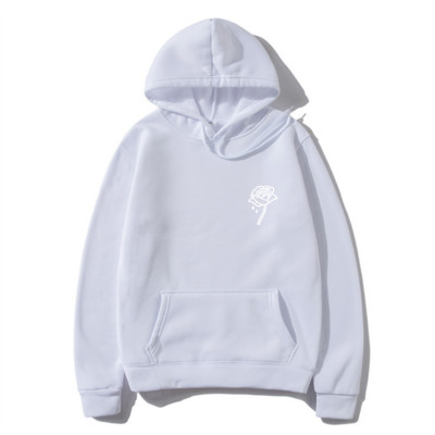 Harajuku Μόδα τριαντάφυλλο λουλούδι τύπωμα κουκούλα ανδρικά γυναικεία μπλουζάκια με κουκούλα casual πουλόβερ Φούτερ Φθινοπωρινό χειμώνα Streetwear ρούχα με κουκούλα