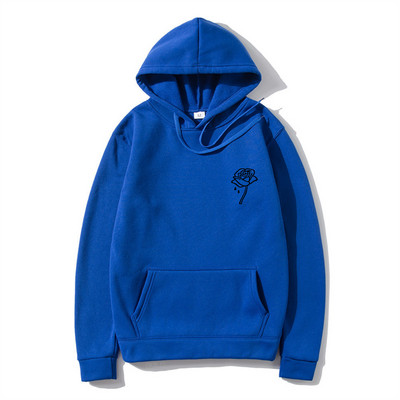 Harajuku Μόδα τριαντάφυλλο λουλούδι τύπωμα κουκούλα ανδρικά γυναικεία μπλουζάκια με κουκούλα casual πουλόβερ Φούτερ Φθινοπωρινό χειμώνα Streetwear ρούχα με κουκούλα