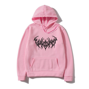 Gothic Oversized Hoodie μακρυμάνικο Harajuku hoodies Ανδρικές και Γυναικείες Αισθητική Hip Hop Retro Νέο Φθινοπωρινό Χειμερινό Ανδρικό Φούτερ