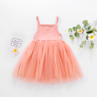 Armas beebitüdruku printsessi peokleit pruutneitsi väikelapse varrukateta tutu tüllikihtidega päikesekleit