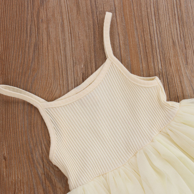 Armas beebitüdruku printsessi peokleit pruutneitsi väikelapse varrukateta tutu tüllikihtidega päikesekleit