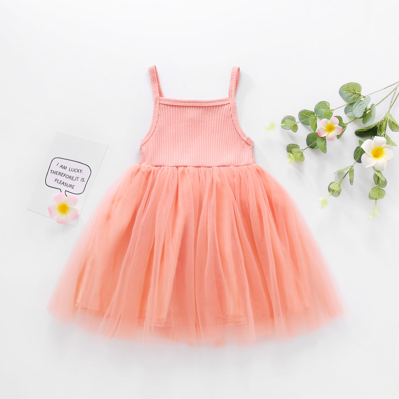 Armas beebitüdruku printsessi peokleit pruutneitsi väikelapse varrukateta tutu tüllikihtidega päikesekleit