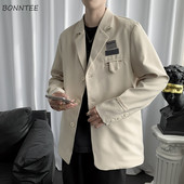 Muški blejzeri dugih rukava Dizajnerska nježna ulična odjeća Zgodna japanska moda Ležerna elegantna Nova cool oprema Harajuku korejski stilski