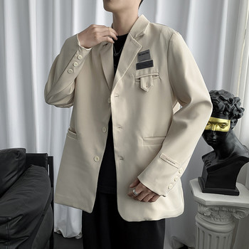 Ανδρικά Blazers Μακρυμάνικα Σχεδιαστής Απαλά Streetwear Όμορφη Ιαπωνική Μόδα Casual Preppy New Cool Ins Harajuku Κορεάτικο Κομψό