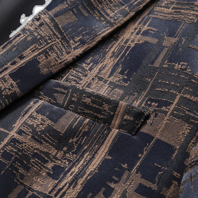 2023. aasta uus meeste vabaaja bleiser, moe Korea mustriga õmblusega luksuslik pidulik kleit, meeste ärimantel, suur suurus 5xl 6xl