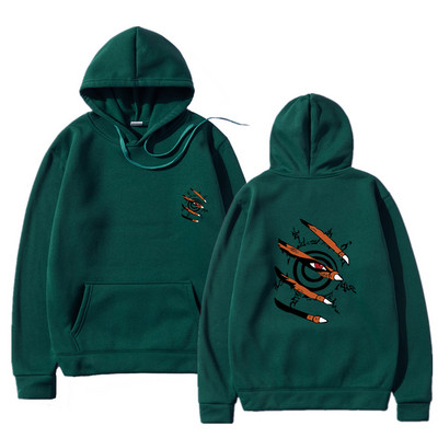 Ανδρικά φούτερ με κουκούλα Anime Ρούχα Kurama Ninjutsu Print Harajuku Streetwear Hoodies Fashion Casual Loose Oversized Hoodies