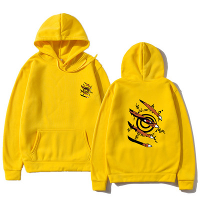 Ανδρικά φούτερ με κουκούλα Anime Ρούχα Kurama Ninjutsu Print Harajuku Streetwear Hoodies Fashion Casual Loose Oversized Hoodies