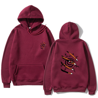 Ανδρικά φούτερ με κουκούλα Anime Ρούχα Kurama Ninjutsu Print Harajuku Streetwear Hoodies Fashion Casual Loose Oversized Hoodies