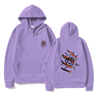 Ανδρικά φούτερ με κουκούλα Anime Ρούχα Kurama Ninjutsu Print Harajuku Streetwear Hoodies Fashion Casual Loose Oversized Hoodies