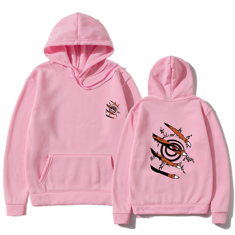 Vyriški megztiniai megztiniai Anime drabužiai Kurama Ninjutsu Print Harajuku Gatvės drabužiai Hoodies Mada Kasdieniai Laisvi Negabaritiniai megztiniai