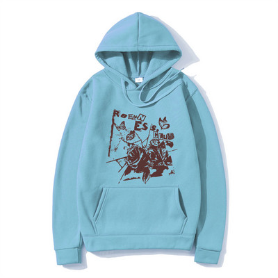 Hip hop majice s kapuljačom Ulična odjeća Vintage Muška majica s printom grafike cvijeta ruže Modni ležerni muški široki puloveri Brand Hoody