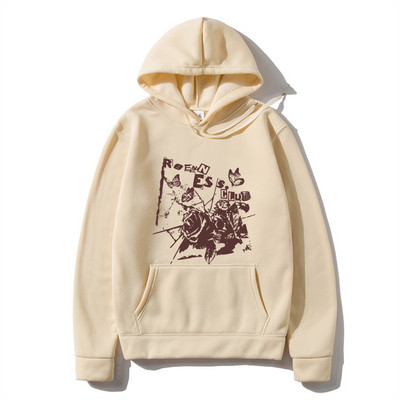 Hip hop majice s kapuljačom Ulična odjeća Vintage Muška majica s printom grafike cvijeta ruže Modni ležerni muški široki puloveri Brand Hoody