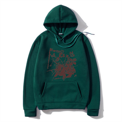 Hip hop majice s kapuljačom Ulična odjeća Vintage Muška majica s printom grafike cvijeta ruže Modni ležerni muški široki puloveri Brand Hoody
