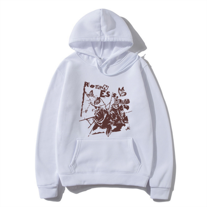 Hip hop majice s kapuljačom Ulična odjeća Vintage Muška majica s printom grafike cvijeta ruže Modni ležerni muški široki puloveri Brand Hoody