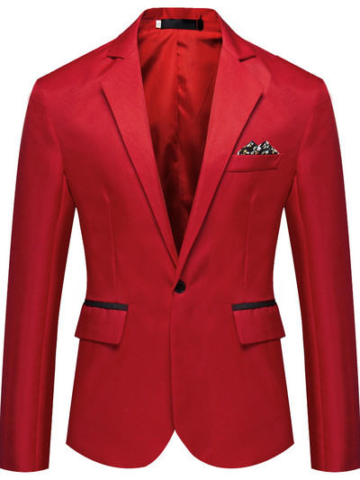 2022 νέο ευρωπαϊκό και αμερικανικό ανδρικό πέτο κοστούμι ανδρικό επαγγελματικό casual μονό ανδρικό σακάκι