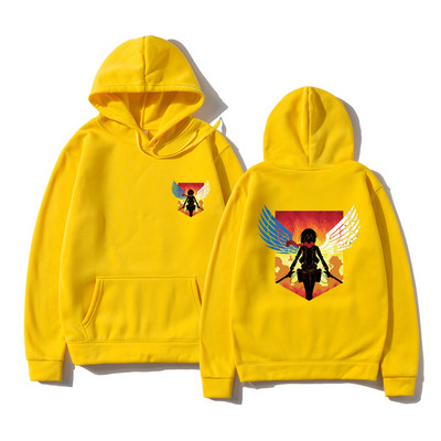 Attack Nn Titan Meeste Pusad Pusad Jaapan Anime Shingeki No kyojin Meeste kapuuts Pullover Kapuutsiga dressipluus Unisex rõivad