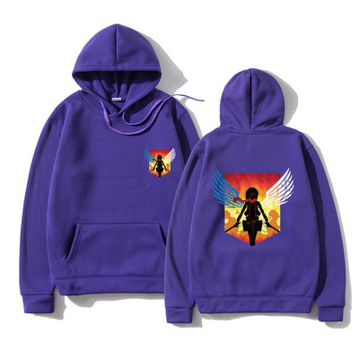 Attack Nn Titan Meeste Pusad Pusad Jaapan Anime Shingeki No kyojin Meeste kapuuts Pullover Kapuutsiga dressipluus Unisex rõivad