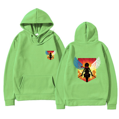 Attack Nn Titan Meeste Pusad Pusad Jaapan Anime Shingeki No kyojin Meeste kapuuts Pullover Kapuutsiga dressipluus Unisex rõivad