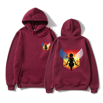 Attack Nn Titan Meeste Pusad Pusad Jaapan Anime Shingeki No kyojin Meeste kapuuts Pullover Kapuutsiga dressipluus Unisex rõivad