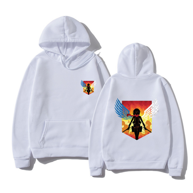 Attack Nn Titan Meeste Pusad Pusad Jaapan Anime Shingeki No kyojin Meeste kapuuts Pullover Kapuutsiga dressipluus Unisex rõivad