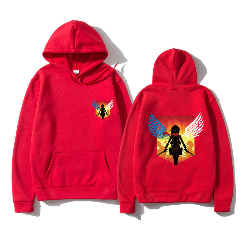 Attack Nn Titan Meeste Pusad Pusad Jaapan Anime Shingeki No kyojin Meeste kapuuts Pullover Kapuutsiga dressipluus Unisex rõivad