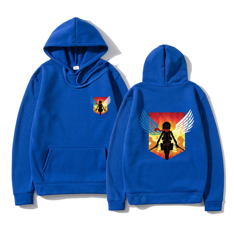 Attack Nn Titan Meeste Pusad Pusad Jaapan Anime Shingeki No kyojin Meeste kapuuts Pullover Kapuutsiga dressipluus Unisex rõivad