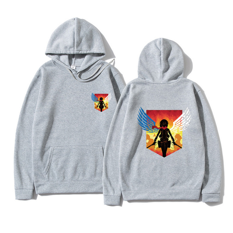 Attack Nn Titan Meeste Pusad Pusad Jaapan Anime Shingeki No kyojin Meeste kapuuts Pullover Kapuutsiga dressipluus Unisex rõivad