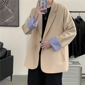 Blazers Men All-match Ulzzang Students Ins Όμορφη Μόδα Ευγενική Κομψή Όμορφη Streetwear Cool Άντρες Έφηβοι Unisex Άνετο καθημερινά