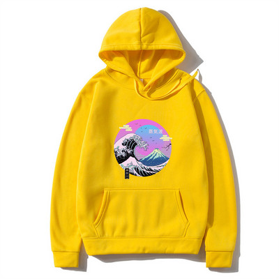 Mount Fuji mustriga kapuutsid Jaapan Maastikuga meeste pullover soe Harajuku kapuuts Meestele Tänavamood Punk Meeste kapuutsiga pusa