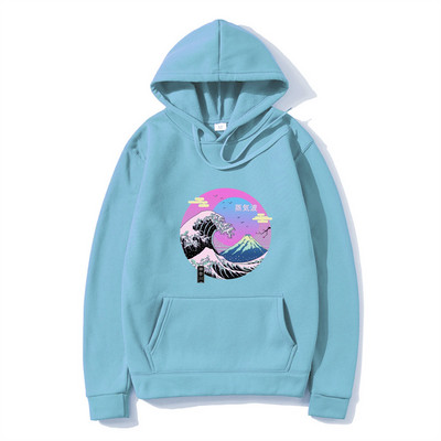 Mount Fuji mustriga kapuutsid Jaapan Maastikuga meeste pullover soe Harajuku kapuuts Meestele Tänavamood Punk Meeste kapuutsiga pusa