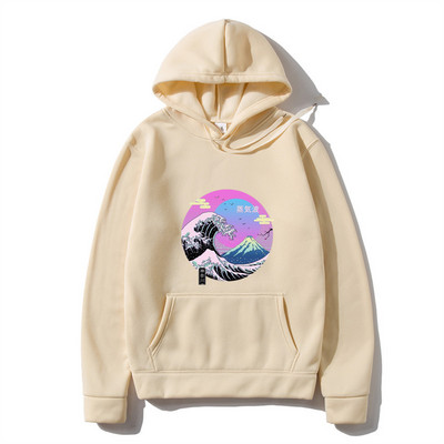 Mount Fuji mustriga kapuutsid Jaapan Maastikuga meeste pullover soe Harajuku kapuuts Meestele Tänavamood Punk Meeste kapuutsiga pusa