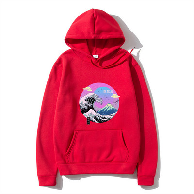 Mount Fuji mustriga kapuutsid Jaapan Maastikuga meeste pullover soe Harajuku kapuuts Meestele Tänavamood Punk Meeste kapuutsiga pusa