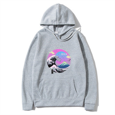 Mount Fuji mustriga kapuutsid Jaapan Maastikuga meeste pullover soe Harajuku kapuuts Meestele Tänavamood Punk Meeste kapuutsiga pusa