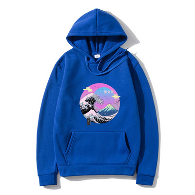 Mount Fuji mustriga kapuutsid Jaapan Maastikuga meeste pullover soe Harajuku kapuuts Meestele Tänavamood Punk Meeste kapuutsiga pusa