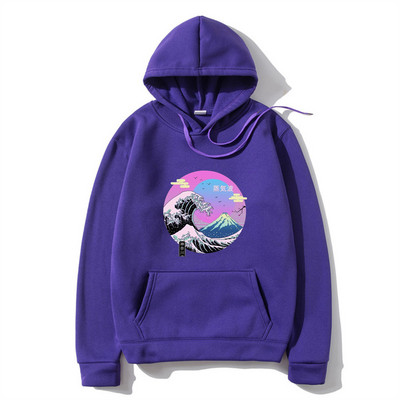 Mount Fuji mustriga kapuutsid Jaapan Maastikuga meeste pullover soe Harajuku kapuuts Meestele Tänavamood Punk Meeste kapuutsiga pusa