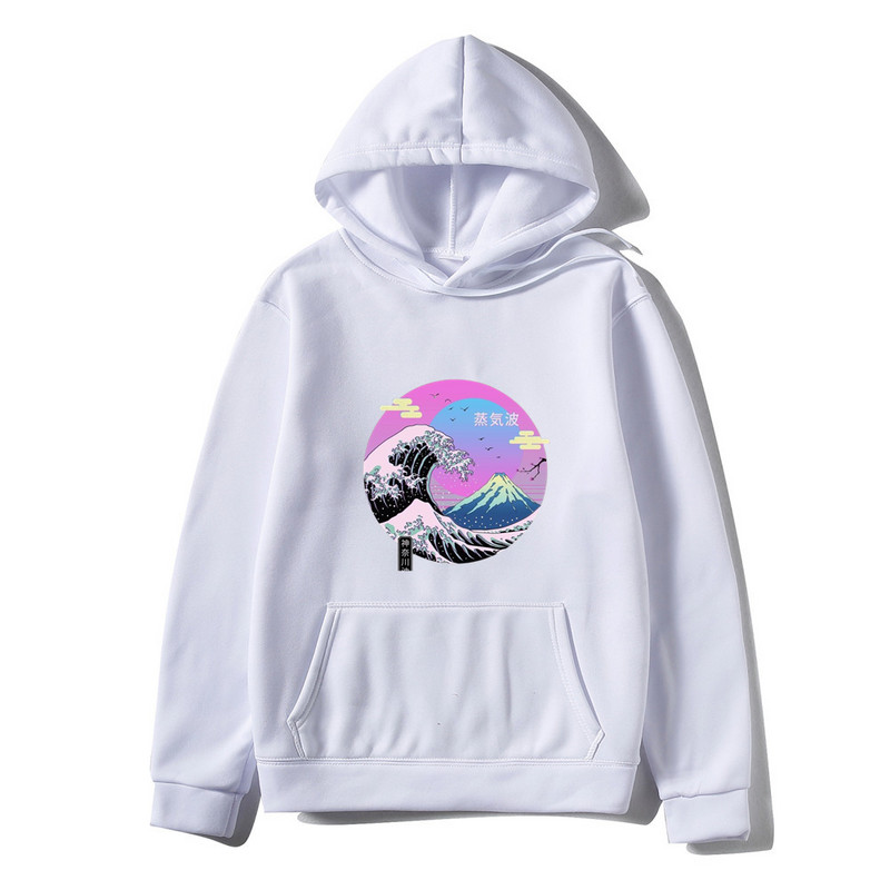 Mount Fuji mustriga kapuutsid Jaapan Maastikuga meeste pullover soe Harajuku kapuuts Meestele Tänavamood Punk Meeste kapuutsiga pusa