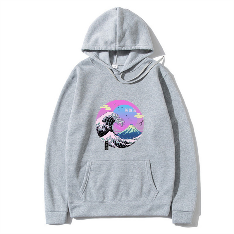 Mount Fuji mustriga kapuutsid Jaapan Maastikuga meeste pullover soe Harajuku kapuuts Meestele Tänavamood Punk Meeste kapuutsiga pusa