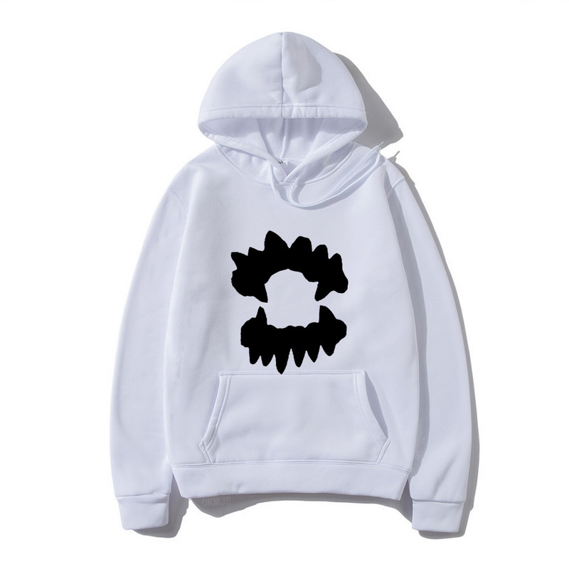 Vintage muška majica s kapuljačom Y2K Grunge Hip Hop Teeth Ulična odjeća s kapuljačom Harajuku Punk Gothic Pulover Hoodies Ležerna odjeća