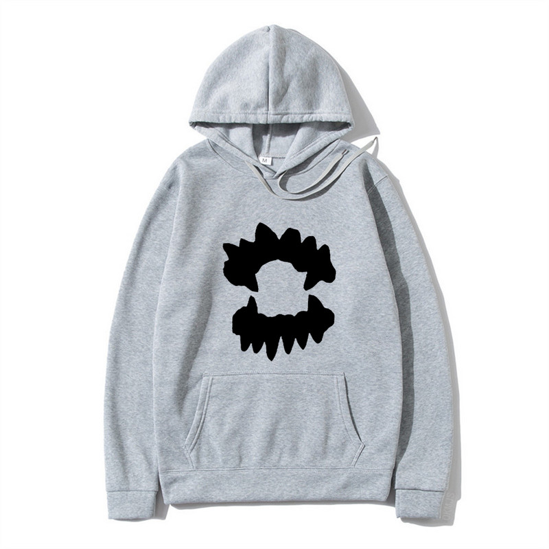 Vintage muška majica s kapuljačom Y2K Grunge Hip Hop Teeth Ulična odjeća s kapuljačom Harajuku Punk Gothic Pulover Hoodies Ležerna odjeća