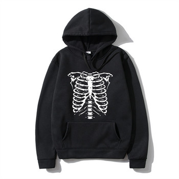 Ανδρικά φούτερ Hip-Hop Streetwear Oversized Skeleton Goth Hoodie Casual Hoodies Χειμερινά πανκ μπλουζάκια γοτθικά y2k Ανδρικά ρούχα