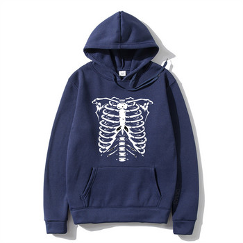Ανδρικά φούτερ Hip-Hop Streetwear Oversized Skeleton Goth Hoodie Casual Hoodies Χειμερινά πανκ μπλουζάκια γοτθικά y2k Ανδρικά ρούχα