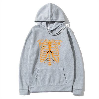 Meeste kapuuts Hip-Hop Tänavarõivad Suuremõõtmeline Skeleton Goth Hoodie Juhuslikud kapuutsid Talvepunk Särgid Gooti y2k Meeste riided